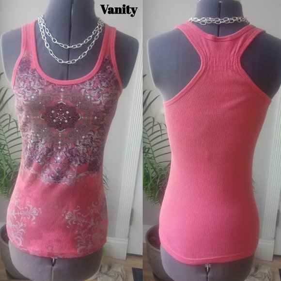 Vanity Tops - Vanity Graphic Racer Back Tank